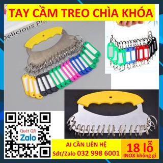 Tay cầm Móc chìa khóa 18 lỗ Thẻ chìa khóa Key tag Combo 50 Móc khóa tag name Thẻ hành lý valy magic1