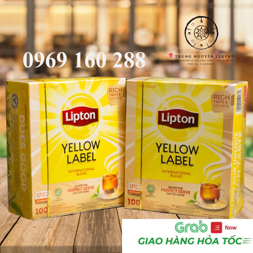 Trà Nhúng Lipton Nhãn Vàng 100 Gói