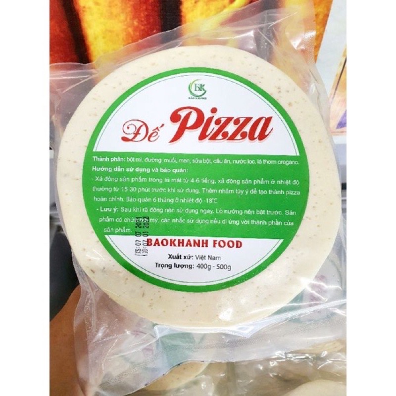 Set 5 đế pizza đã kèm lá thơm