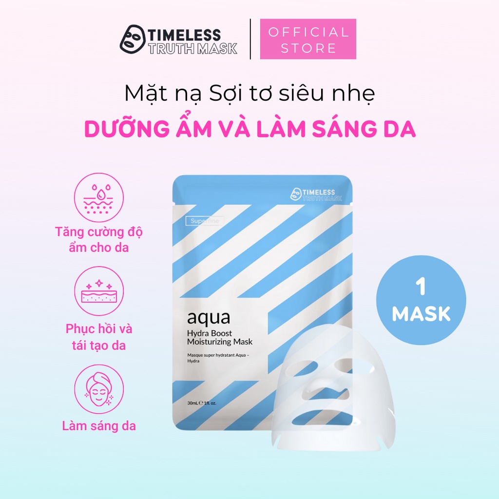 Mặt nạ sợi tơ siêu nhẹ dưỡng ẩm sâu, sáng da Timeless Truth Mask - Aqua Hydra Boost (30ml x 1 miếng)