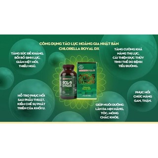 TẢO LỤC CHLORELLA ROYAL DX (HỘP 1550 VIÊN)