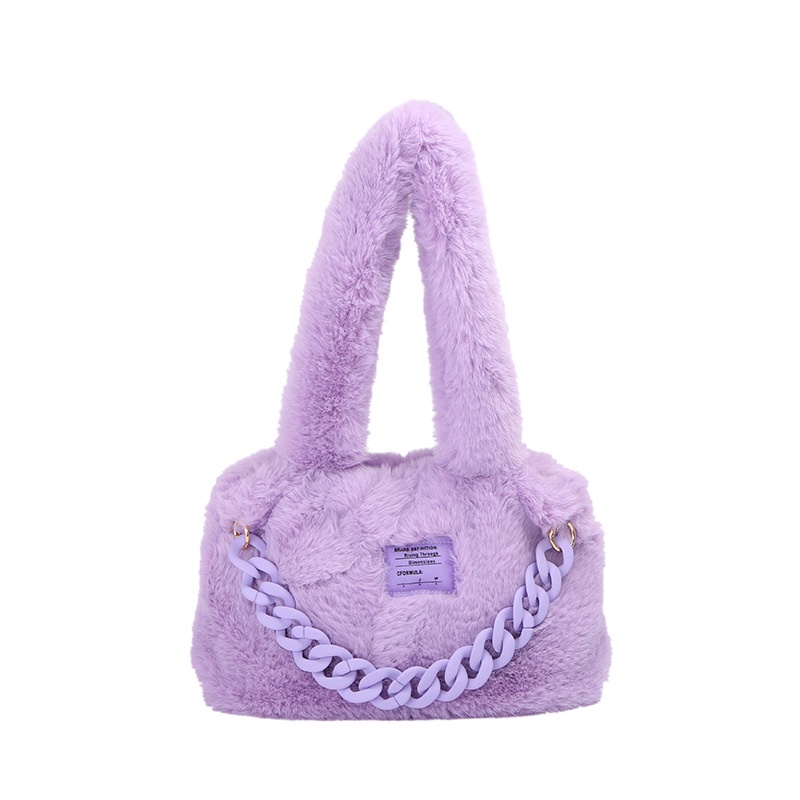 Túi Xách Đeo Vai Phủ Bông Phối Dây Xích Thời Trang Nữ Mới 2022