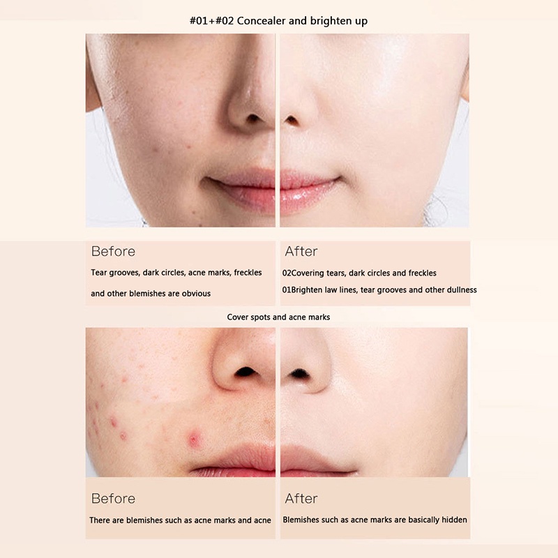 Kem Nền Che Khuyết Điểm Dạng Lỏng Kiểm Soát Dầu Dưỡng Ẩm 3 Màu Nude # JP5