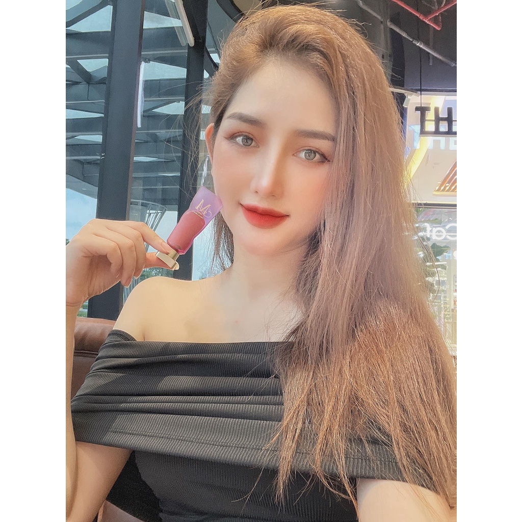 Son MNC N0.14 đỏ cam gạch, Son kem lì MNC Cream Líptick lâu trôi mềm mịn