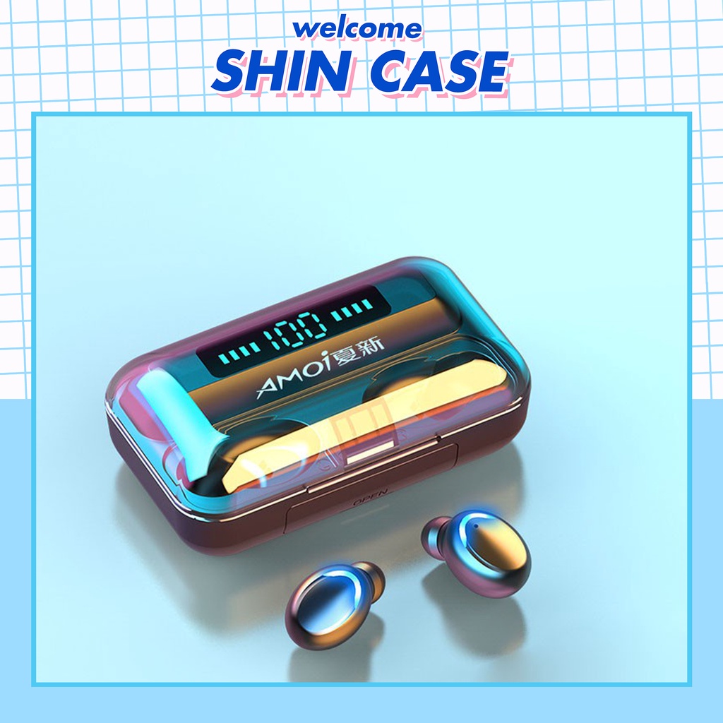 Tai Nghe Bluetooth 5.0 Quốc Tế A.moi F.9 Cho Điện Thoại Chống Ồn Thích Hợp Sạc Dự Phòng - Shin Case