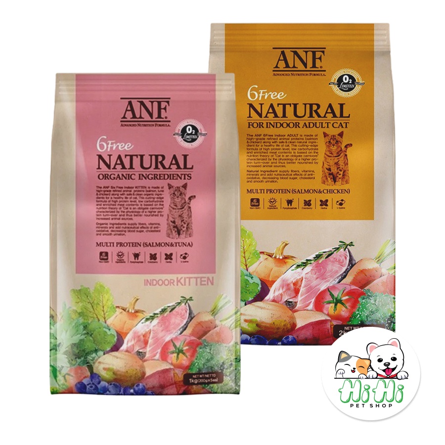 [2kg] [6kg] HẠT ANF CHO MÈO CON &amp; MÈO TRƯỞNG THÀNH ORGANIC 6 FREE