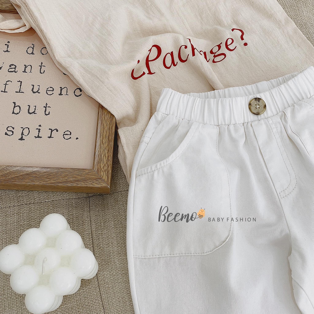 Quần kaki dài túi ốp Beemo cá tính cho bé trai