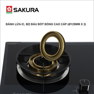 Bếp gas âm SAKURA SG-2668GB (Hàng Chính hãng - Bảo hành 24 tháng)
