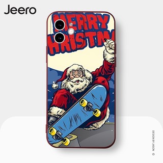 Ốp lưng JEERO chống bẩn christmas ngộ nghĩnh độc lạ nam hoạt hình dễ thương đẹp mềm Cho iPhone 16 15 14 13 12 11 Pro Max SE 2020 X XR XS ip 8 7 Plus kute HFE1561