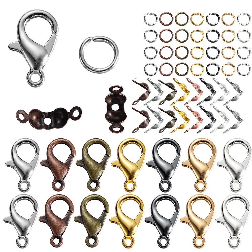 St.kunkka 80 Cái Nút Cắm Móng Vuốt Móc Bộ Nhẫn Cho DIY Thiết Kế Trang Sức Vòng Cổ Vòng Tay Kết Nối