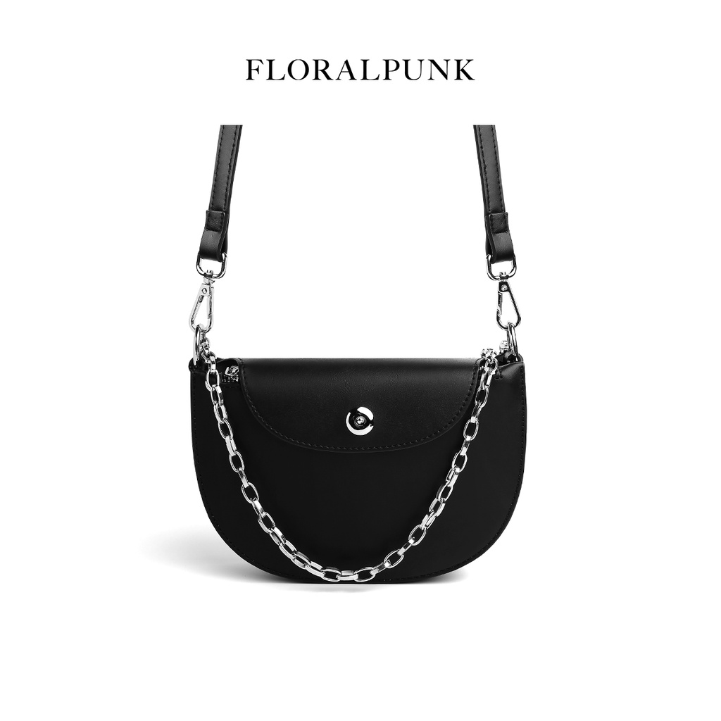 Túi xách Floralpunk Crescent Bag Black