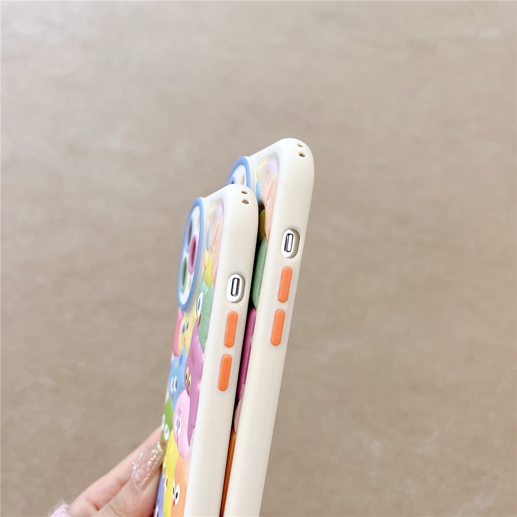 Ốp Điện Thoại Da Viền tpu Dẻo In Họa Tiết Hoạt Hình Góc Tròn Cho iphone 15 pro max 14 pro max 13 pro max 12 pro max