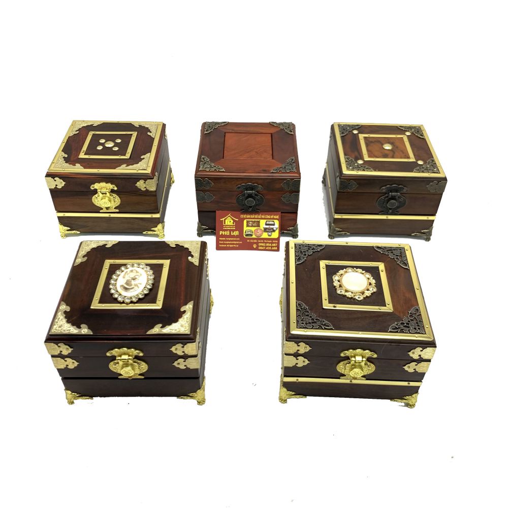 Hộp đựng trang sức,đồng hồ,dấu công ty cao cấp gỗ trắc