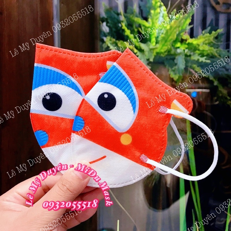 Túi 10 Cái Khẩu Trang 3D Hình Máy Bay Cho Bé 3-8 Tuổi