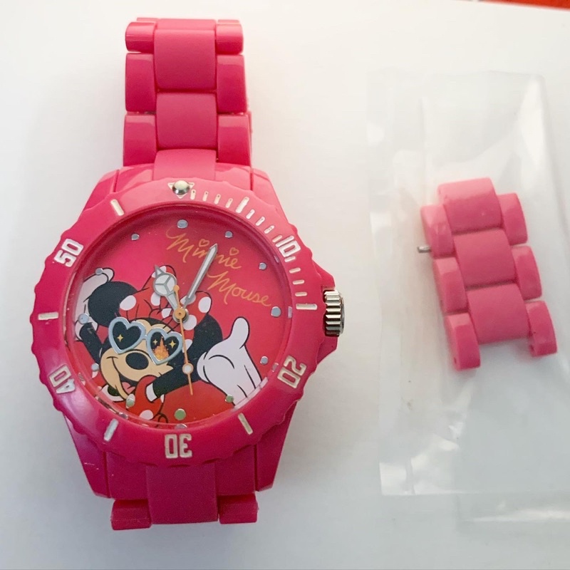 đồng hồ chuột minnie hot pink chính hãng tokyo disney resort