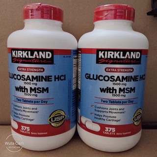 [HÀNG MỸ] Viên uống Glucosamine HCL 1500mg With MSM 1500mg 375 viên - Glucosamin Kirkland
