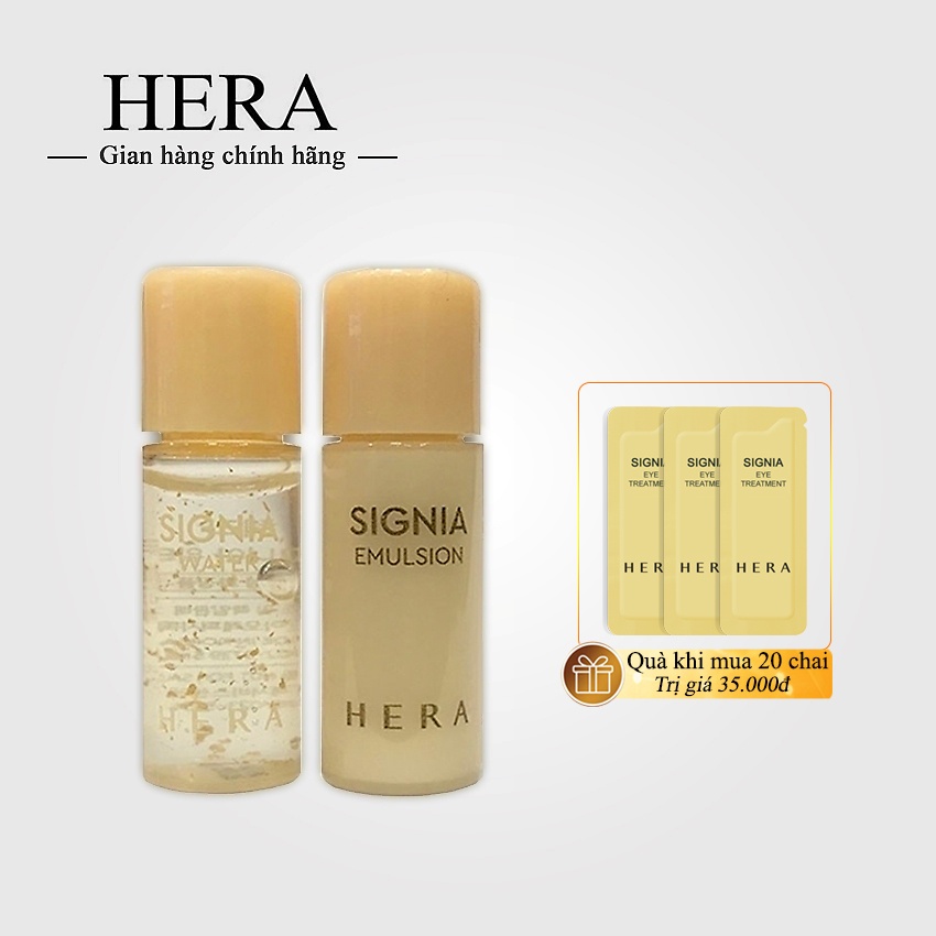Nước hoa hồng và sữa dưỡng tái sinh vàng 24k HERA Signia 5mlx10