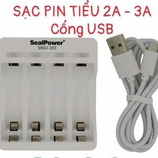 Bộ Sạc pin tiểu 2A/3A đa năng cáp USB