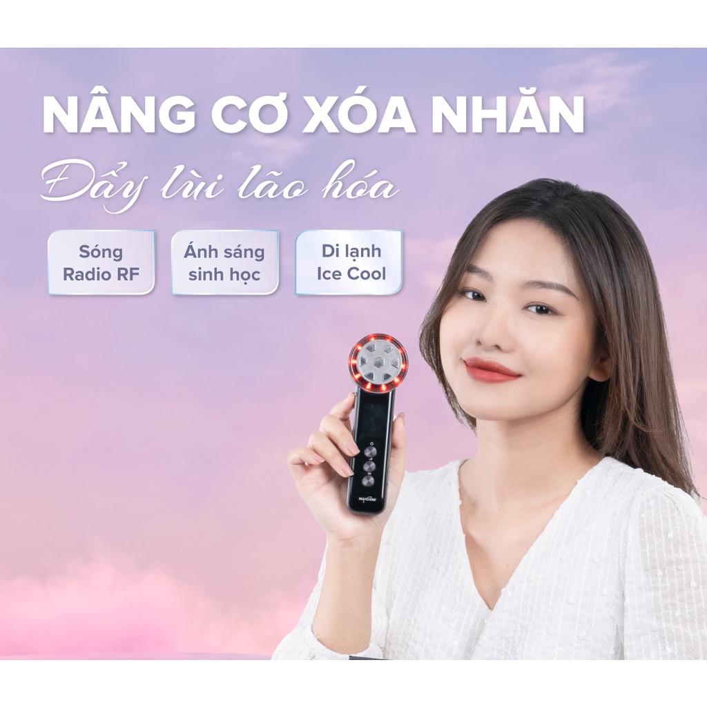 Máy nâng cơ đẩy tinh chất Maxcare Venus W1 Công nghệ RF TRẺ HÓA DA SAU 28 NGÀY, Thẩm thấu tinh chất X30, Nhiệt ấm & Lạnh