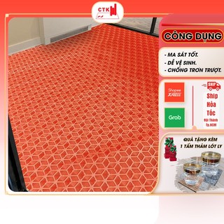 Thảm nhựa trải sàn chống trơn, thảm lót sàn nhà dạng cuộn nhựa cánh quạt đủ màu (120x 50cm)