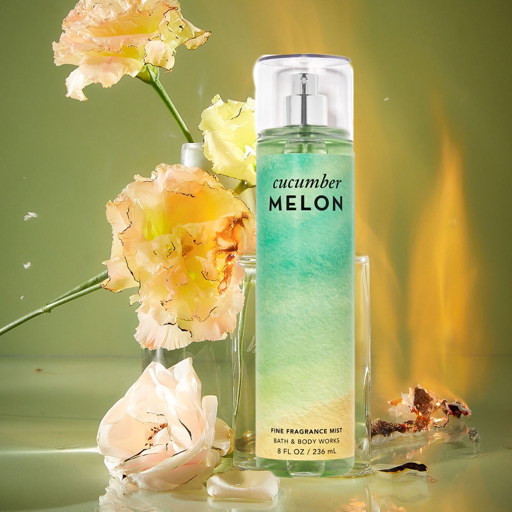 ( CHÍNH HÃNG ) Body mist CUCUMBER MELON - xịt khử mùi toàn thân mùi Body Mist Bath And Body Works Mỹ 236ml
