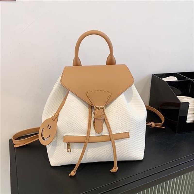 Balo mini thời trang nữ da pu cao cấp chất lượng cao giá rẻ túi xách vintage kẻ caro