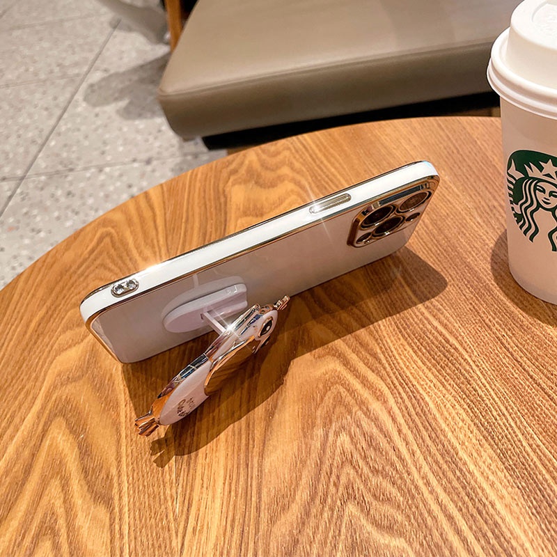 Ốp Điện Thoại Có Giá Đỡ Hình Vịt Hoạt Hình 6D Cho Xiaomi Redmi Note 11 12 11S 11 Pro 4G 5G