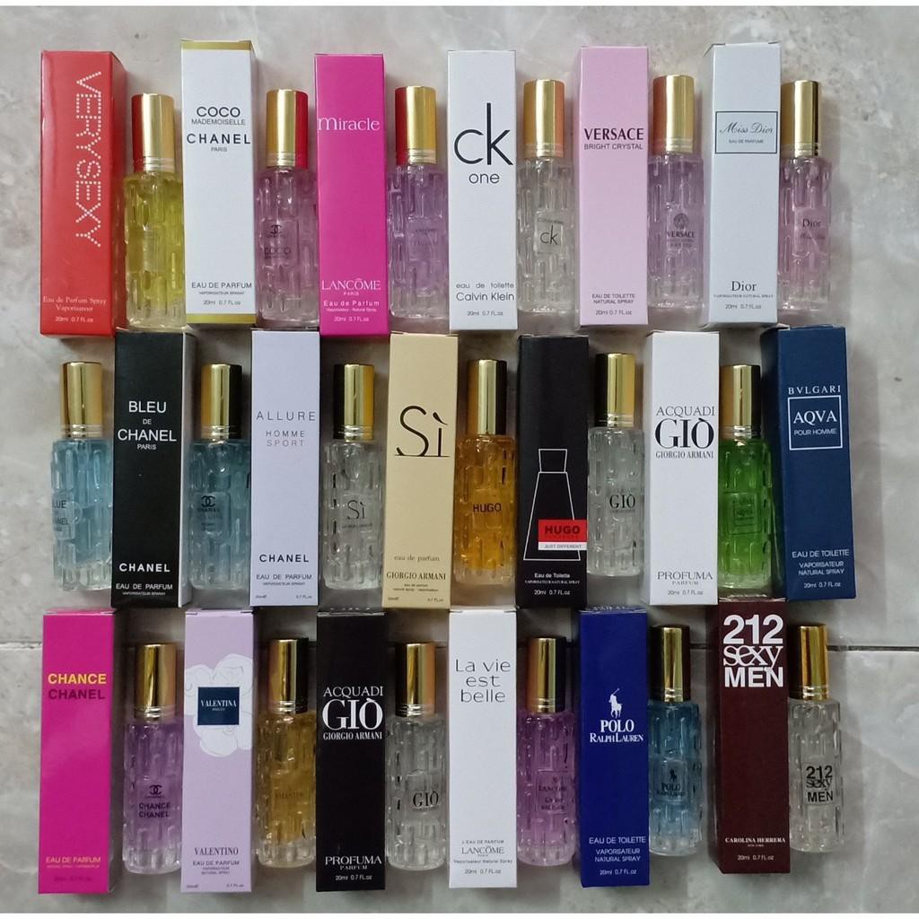 Nước hoa chiết 4D dạng xịt 20ml các mùi siêu thơm