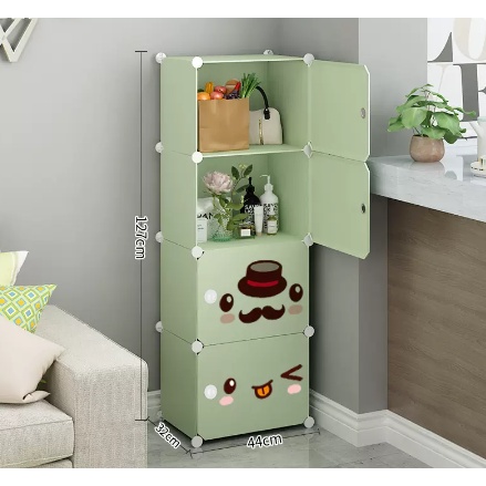 TỦ NHỰA LẮP GHÉP 4 Ô- NGĂN THÔNG MINH TIỆN LỢI Sâu 47cm - Cam kết Hàng loại 1