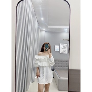 Váy dập ly bèo trễ vai