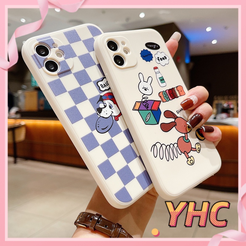 ốp iphone TPU Họa Tiết Kẻ Ô Cún Dễ Thương tương thích iPhone 6s 6splus 7 7plus 8 8plus X XS XSMAX 11 12 Pro Max Plus Promax-968