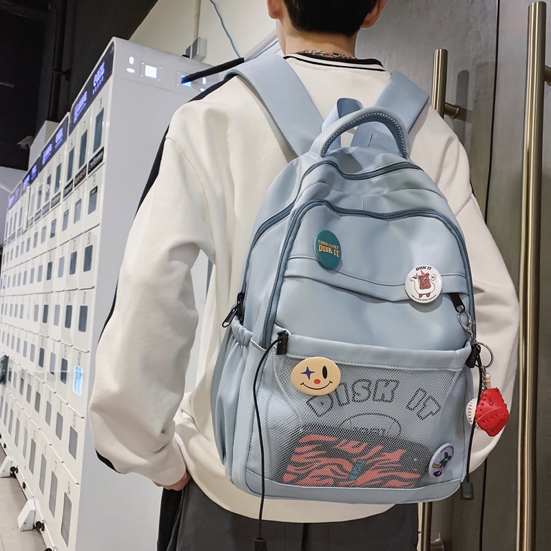 Balo PRETTYZYS thiết kế cỡ lớn 14 inch dành cho học sinh trung học Hàn Quốc 2022