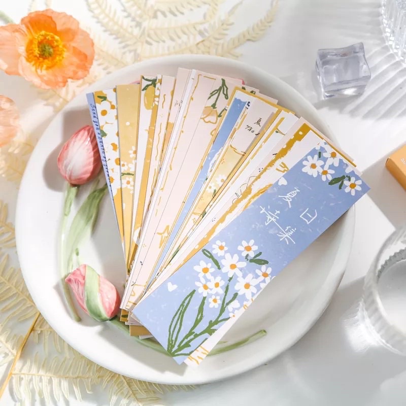 Bookmark hoạ tiết hoa lá thiên nhiên