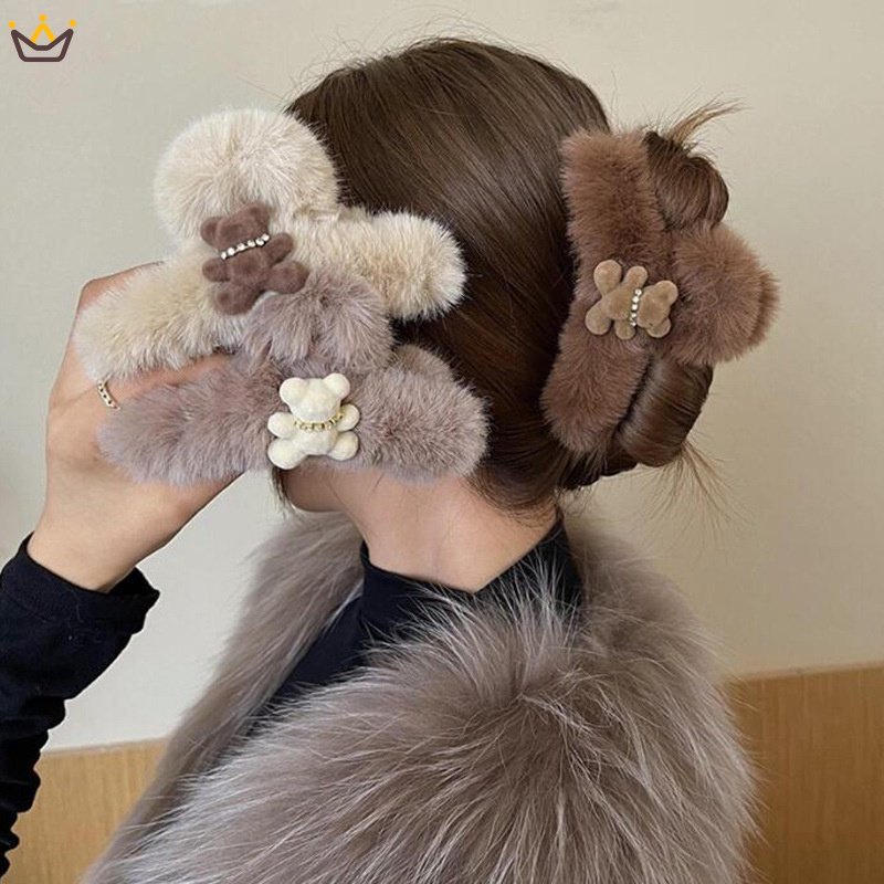 Thời Trang Kẹp Tóc Hình Gấu Bông Đáng Yêu Cho Nữ