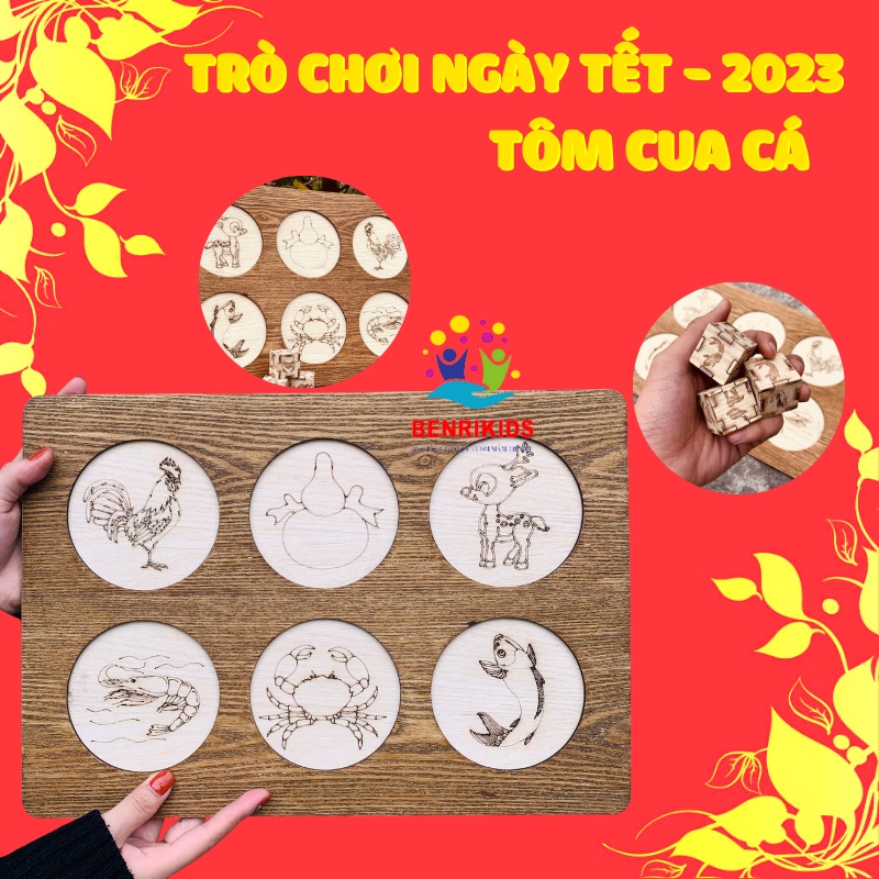 Game Vui Nhộn Ngày Tết 2023 - Đồ Chơi Lắc Bầu Tôm Cua Cá Bằng Gỗ Cùng Vui Trong Ngày Tết