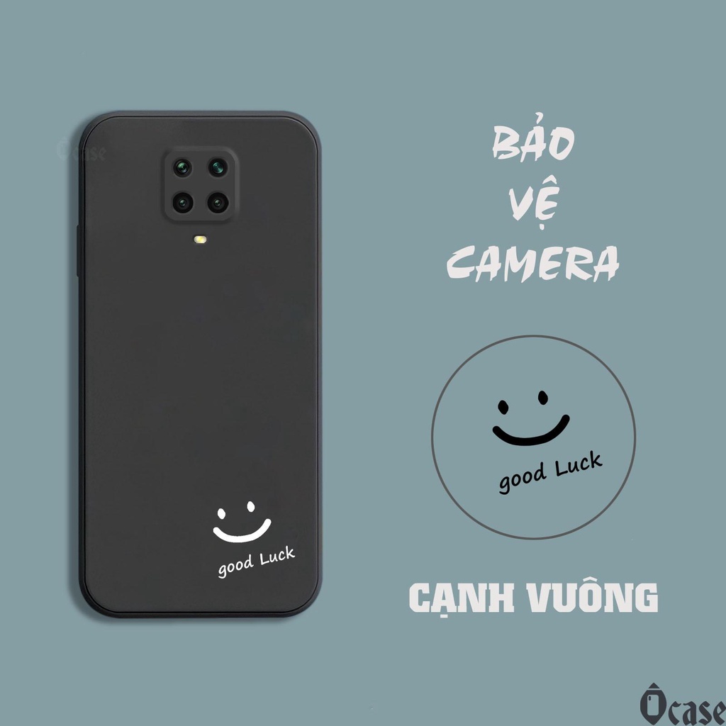 Ốp lưng Xiaomi Redmi Note 9s / Note 9 Pro / Note 9 Promax / Poco M2 Pro in hình mặt cười may mắn cạnh viền vuông