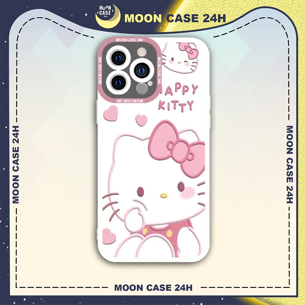 Ốp lưng iphone cạnh vuông Moon Case Hello Kitty 7/7plus/8/8plus/x/xs/11/12/13/14pro/max/plus/promax