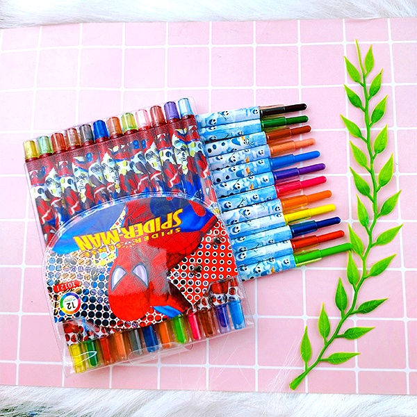 Sáp Vặn 12 Màu Dài Rolling Crayon 12 Màu