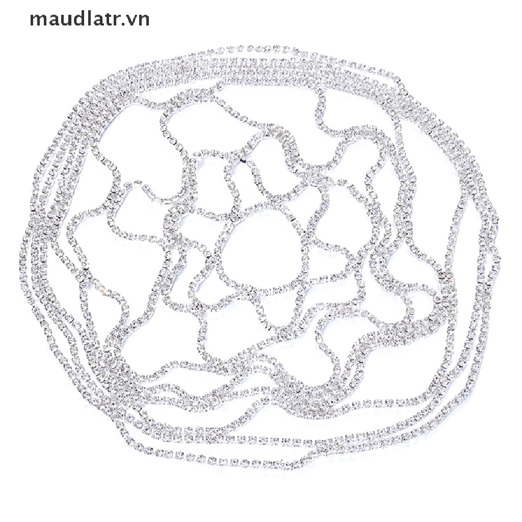 1 Mũ Lưới Trùm Đầu Đính Đá Pha Lê Lấp Lánh