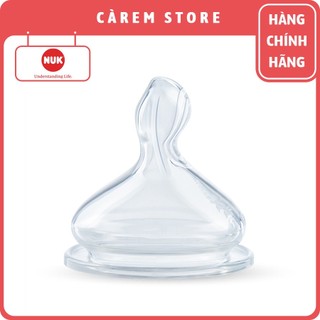 Bộ 2 núm ti nuk premium choice+ silicone s1 và s2 - size s-m-l thay thế được bình sữa cổ rộng premium choice+.