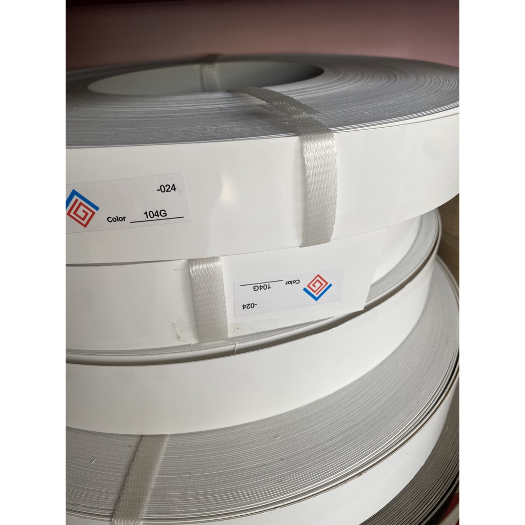 nhựa nẹp 4 phân màu trắng an cường 100-104 LG, cạnh tủ , cạnh nội thất ép keo