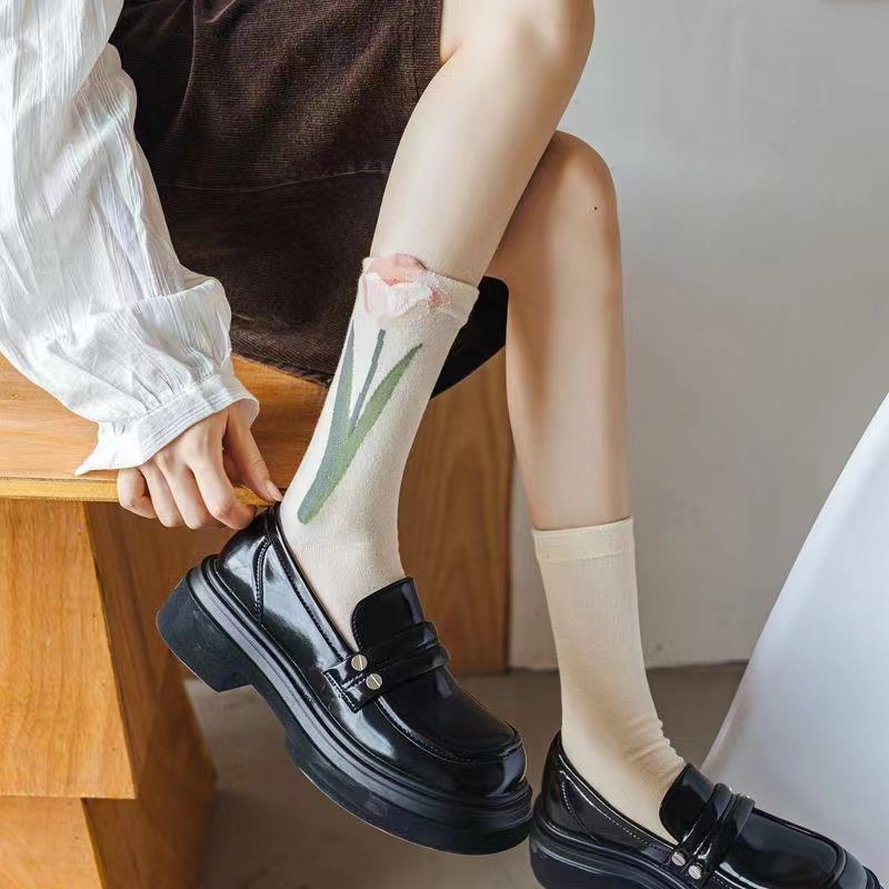 Tất Hoa Thoáng Khí Thời Trang Cho Nữ