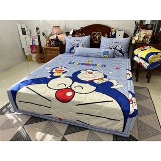Bộ ga gối Doremon siêu mát lạnh 5D