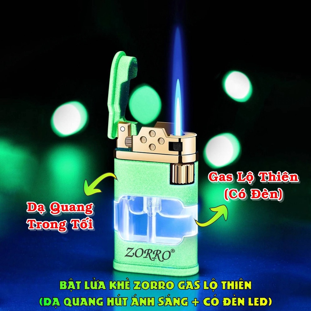 HỎA TỐC HCM - Hột-𝙌𝙪𝙚̣𝙩-𝘽𝙖̣̂𝙩-𝙇𝙪̛̉𝙖 ZORO gaz lộ thiên dạ quang có đèn Led - FREESHIP
