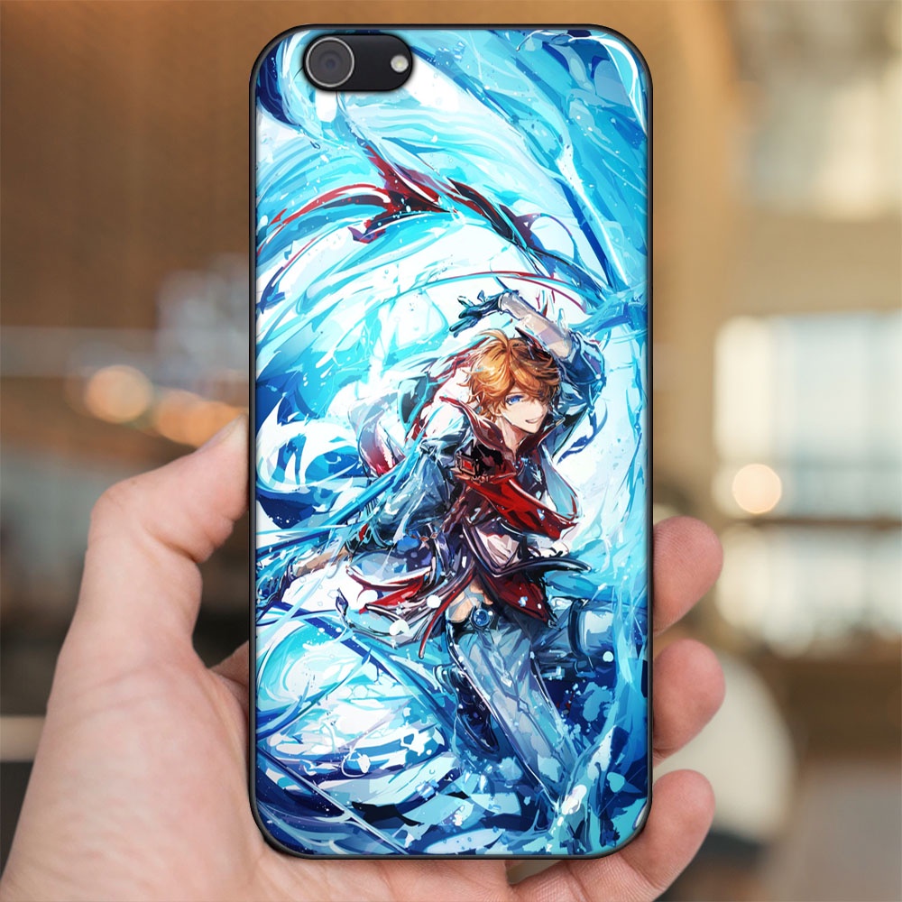 Ốp lưng Vivo Y53, Y69, Y71, Y81, Y83 viền đen in hình Tartaglia Childe Genshin Impact