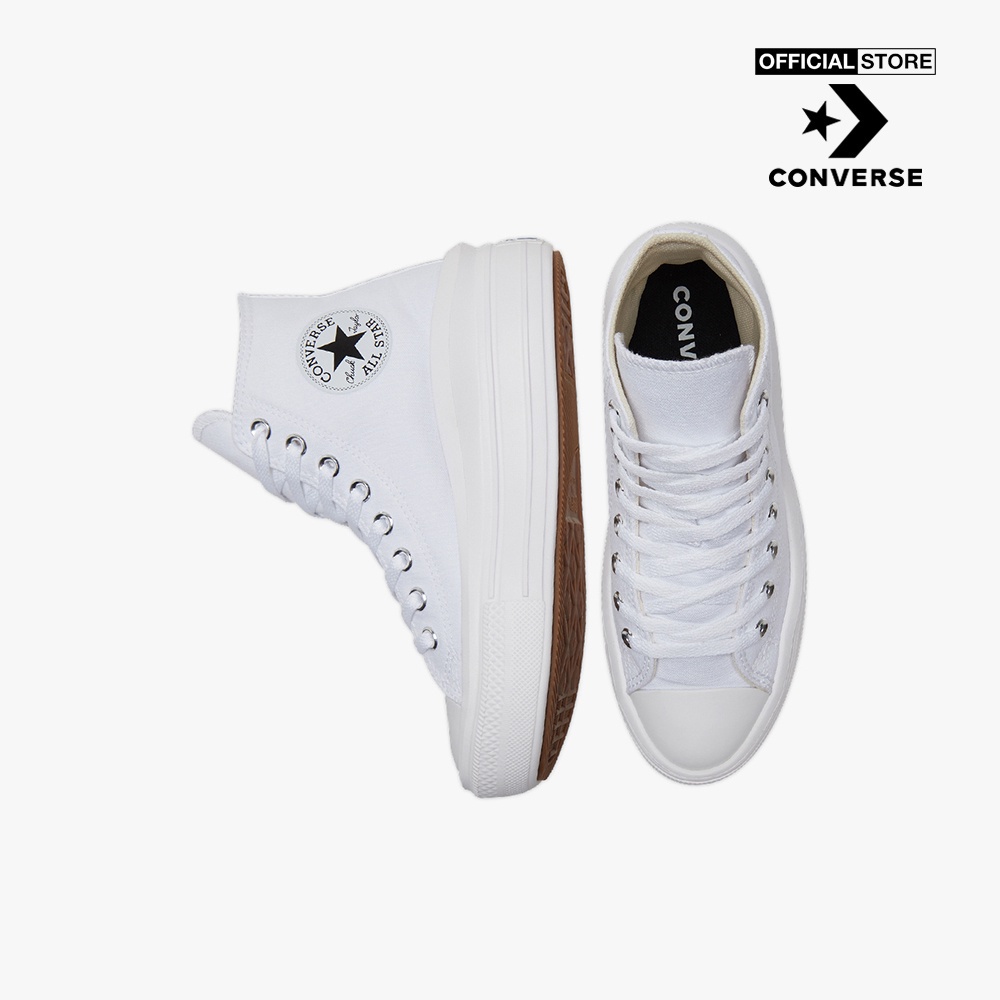 CONVERSE - Giày sneakers nữ cổ cao Chuck Taylor All Star Move 568498C-0000_WHITE