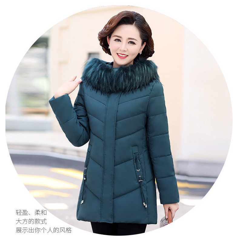 Áo phao có mũ cho mẹ trung niên