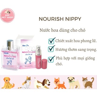 Nước hoa dành cho chó Nourish Nippy Vemedim hương thơm sang trọng, nước hoa cao cấp cho thú cưng, chai 50ml