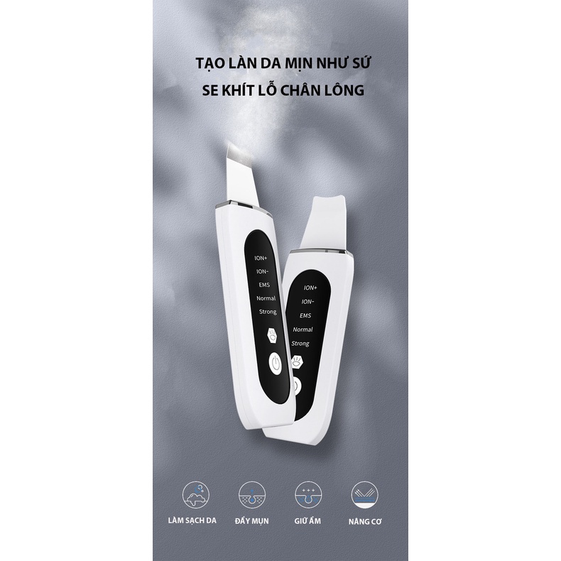 Máy Cà Da Ultrasonic Điên Di Tinh Chất Làm Sạch Sâu Da Mặt Lấy Đi Da Chết Bụi Bẩn Mụn Ẩn