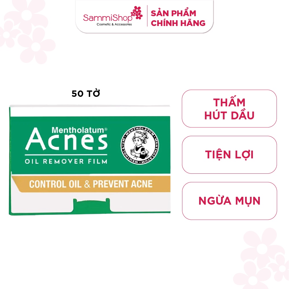 Giấy thấm dầu kiểm soát nhờn trên da Acness Mentholatum Oil Remover